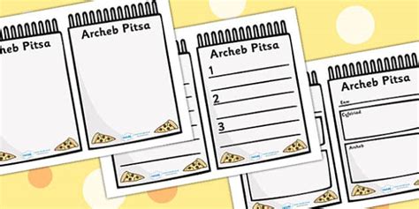 Pizza in Welsh | Fun Order Form Role-Play | Twinkl Resources