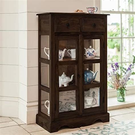 ANGEL FURNITURE Solid Sheesham Kitchen Medium Storage Crockery Cabinet ...