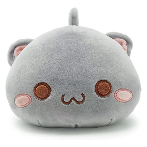 SLEEPY GREY CAT PLUSH TOY – TechMax