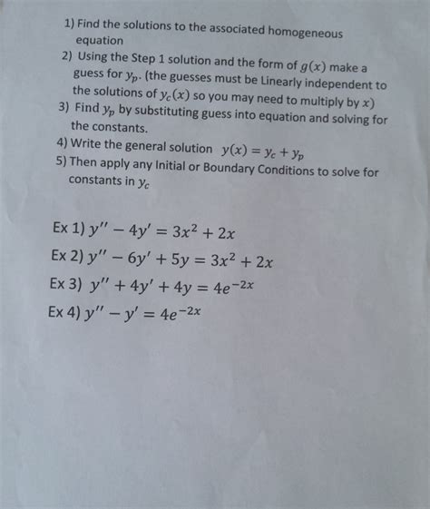 Image result for Associated Homogeneous Equation