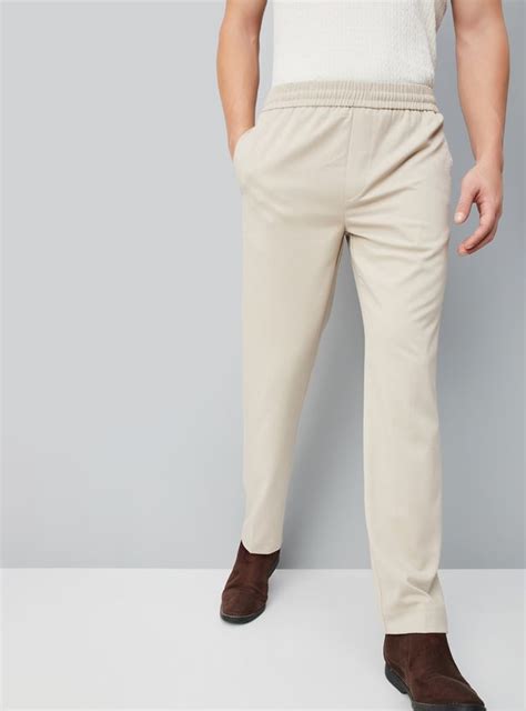 Buy Men Textured Slim Fit Formal Trousers Online at just Rs. 1499.0 ...