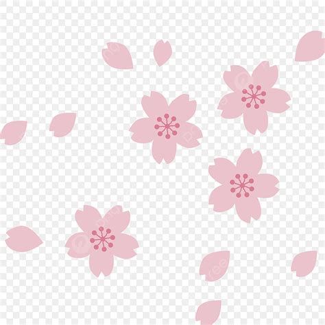 Cherry Blossom Petals Hd Transparent, Pink Scattered Small Fresh Cherry ...