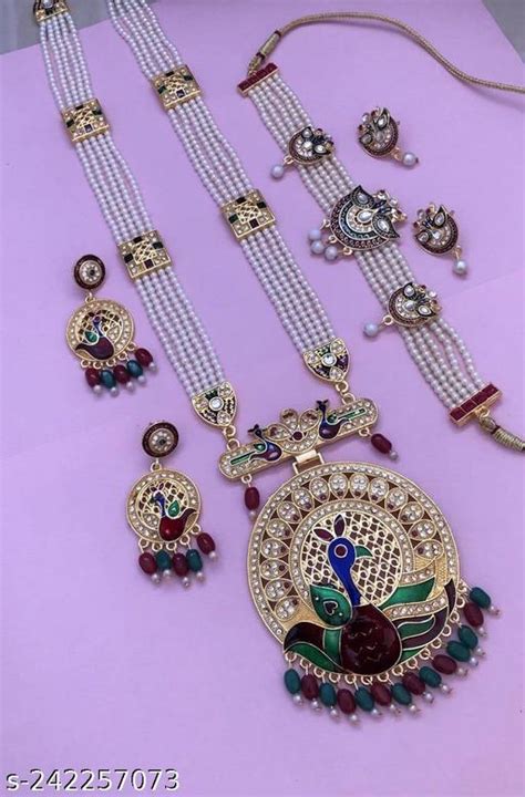 meenakari-peacock-design-rani-haar-combo-jewellery-set – Shefit