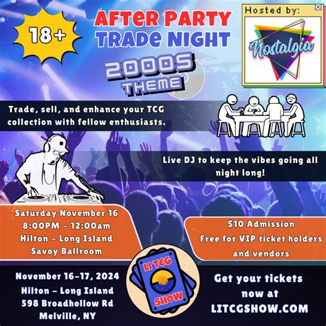 After Party Trade Night: 2000s Theme - Hosted by Nostalgia | Long ...