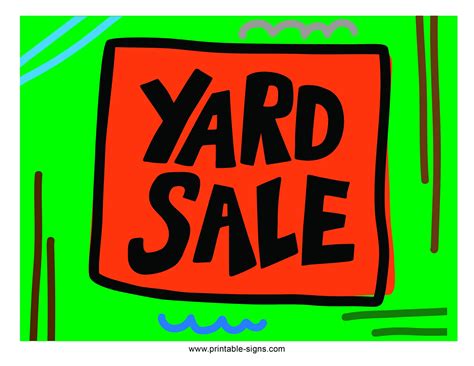 Free Yard Sale Sign Template - Social Media Template