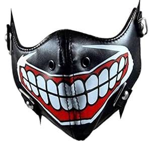 Buy zswell Steampunk Leather Mask Biker Men Half Face Mask Airsoft Wind ...