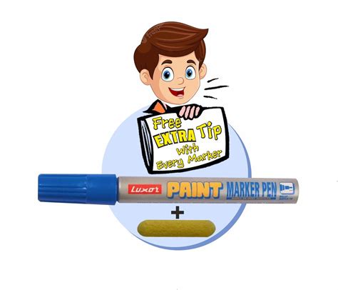 Luxor blue Paint Marker With Extra Tip Free Pak Of-10