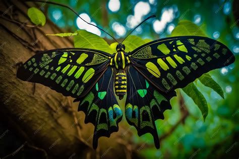 Premium Photo | Queen Alexandra's birdwing butterfly Ornithoptera ...