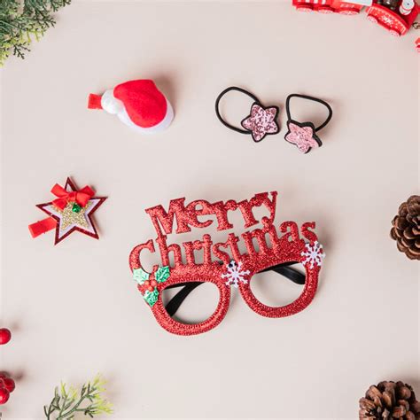 Merry Christmas Goggles & Hair Accessories Set of 5 | Nestasia
