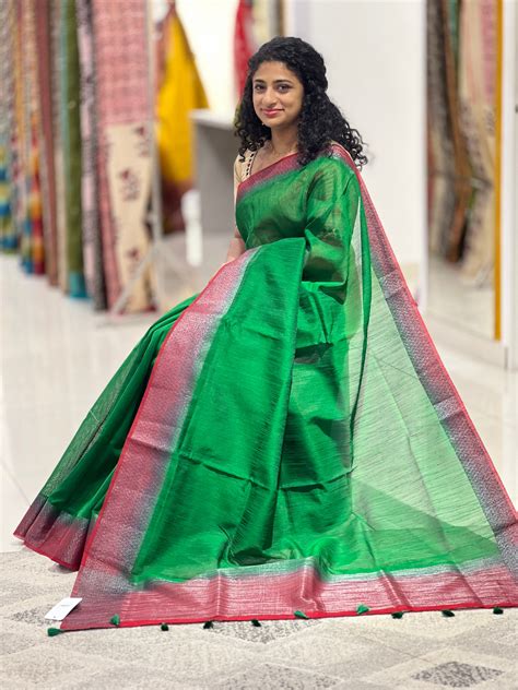 Zari Weaved Border Semi Geecha Saree | YNG527 – Aham Designer Boutique
