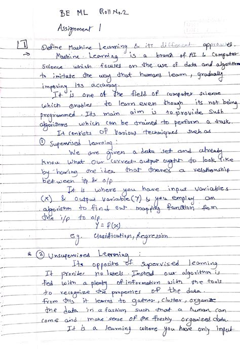 Roll No. 2 Assignment 1 ML - BE ML Roll Na Assigmen ####### Deine ...