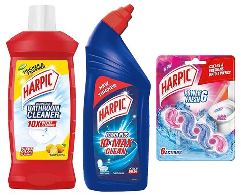 Harpic Disinfectant Bathroom Cleaner Liquid, Lemon - 1L & Disinfectant ...