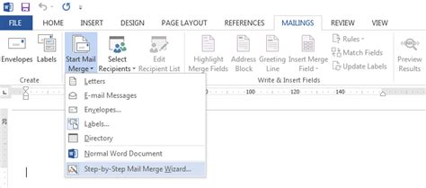 Image result for Step by Step Mail Merge Wizard Labels