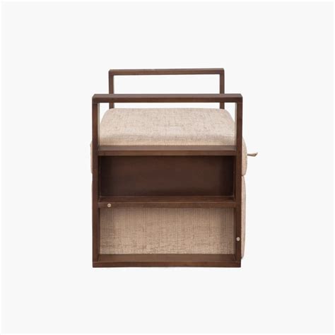 Buy Delport Fabric Bench with Storage - Beige from Home Centre at just ...