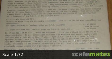 Royal Aircraft Factory BE2c, ScalePlanes SP024