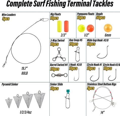 Dr.Fish Surf Fishing Tackle Kit - 269 Piece Saltwater Lures Set with ...