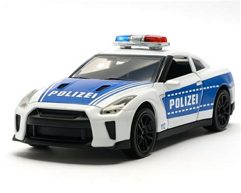 ESTOFA 1:43 Scale Police Nissan GTR Diecast Toy Car – Pull Back Action ...