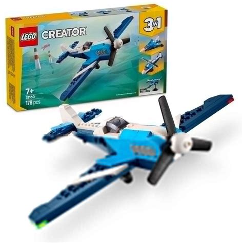 LEGO Creator 3in1 Aircraft: Race Plane Toy Vehicle Playset 31160 Build ...