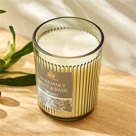 Buy Utopia Rosemary Mint and Basil Scented Jar Candle from Home Centre ...