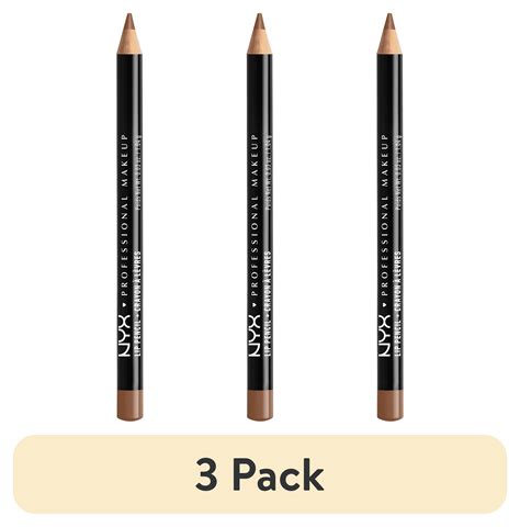 (3 pack) NYX Professional Makeup Slim Lip Pencil, Long-Lasting Creamy ...
