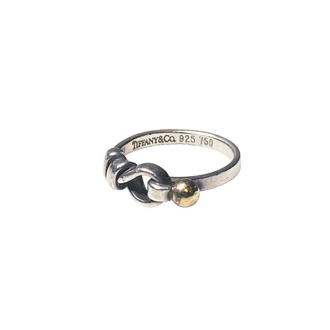 vintage TIFFANY silver × k18 coil design “Hook&Eye” ring | NOIR ONLINE