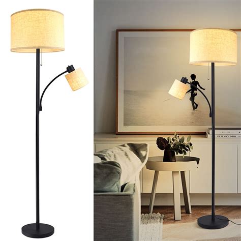 Adjustable Pole Lamp Shade 45018 21, Two Light Adjustable Tree Floor