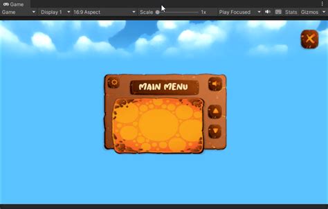 Unity 3D Menu 的图像结果