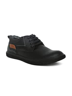 Buy Jaripeo Wilfred Premium Vegan Synthetic Black Casual Shoes for Mens ...
