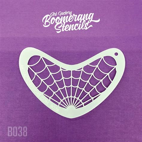 スパイダーウェブ /Boomerang Face Paint Stencil by Art Factory | ルフレボディアートショップ