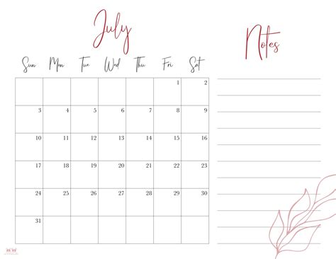 July 2022 Calendars - 33 FREE Printables | Printabulls