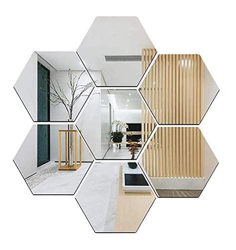 Buy Wall1ders Hexagon Mirror Wall Stickers, Mirror Stickers for Wall ...