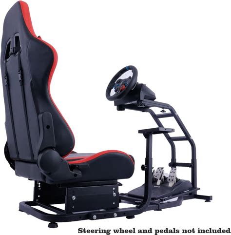 Buy Hottoby Racing Simulator Cockpit Stand with Racing Seat Adjustable ...
