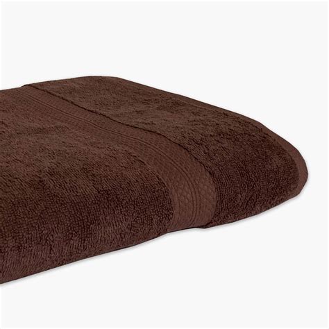 Buy SPACES Colorfas Brown Solid Contemporary Bath Towel - 90 x 180 cm ...