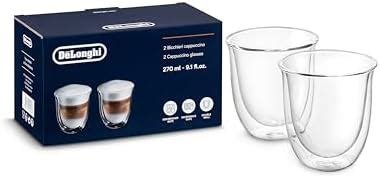 Buy De'Longhi Brand Original Double Walled Cappuccino Glasses, Set of 2 ...
