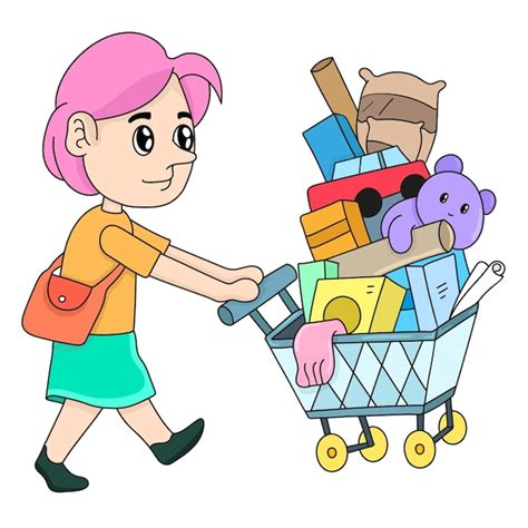 Einkaufsrabatt kaufen. Cartoon Illustration Aufkleber Emoticon ...