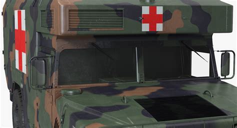 3D Ambulance Military Car HMMWV m997 Camo model | 3D Molier International