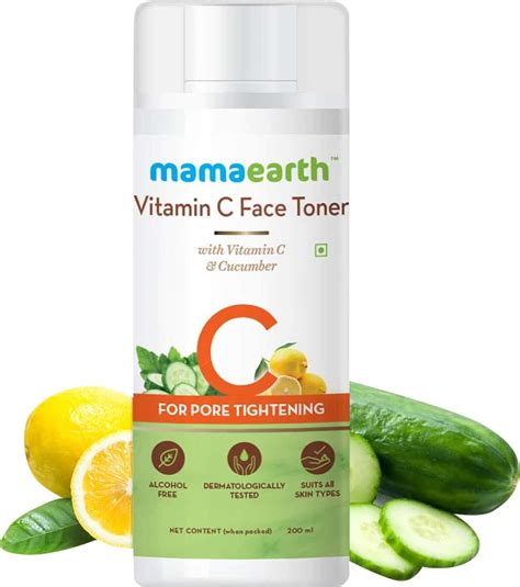 Buy MAMAEARTH VITAMIN C FACE TONER FOR PORE TIGHTENING - 200ML Online ...