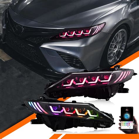 COOLDNA RGB Headlights for 8th Gen Toyota Camry 2018-2023 SE India | Ubuy