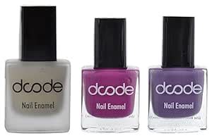 Buy DSDE Gloss Touch Nail Paint Set of 3, Quick Drying Nail Polish ...