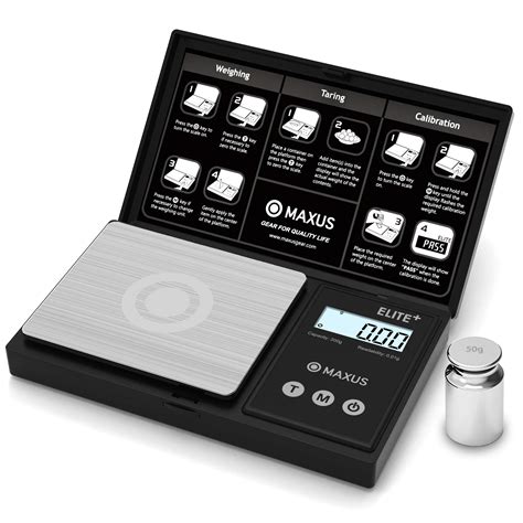 Buy MAXUS Elite Plus Precision Gram Scale 200g x 0.01g + 50g ...