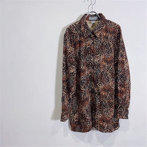 leopard printed long sleeve shirt | LEMON