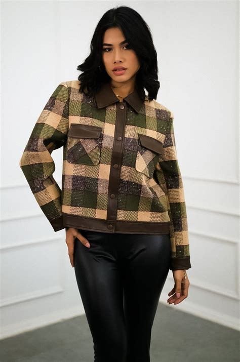 Shop Matrix Woven Jacket with Leather Detailing - Nolabels