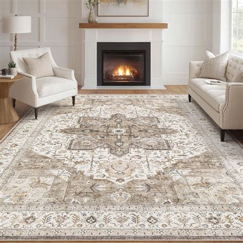 Amazon.com: Tortania Area Rug Living Room Rugs - 8x10 Washable Boho Rug ...