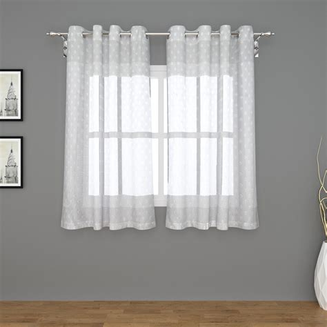 Buy Crystal Stardom Printed Sheer Window Curtain - Set of 2 - 110 x160 ...