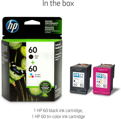 HP Genuine 60 NEW Black/Color Ink Cartridge For HP 60 PhotoSmart ...