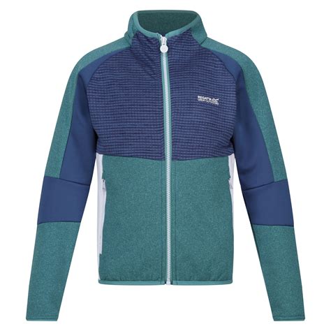Childrens/Kids Oberon VII Marl Full Zip Fleece Jacket (Bristol Blue ...
