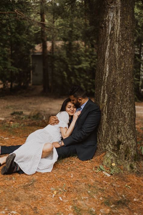 engagement photos forest