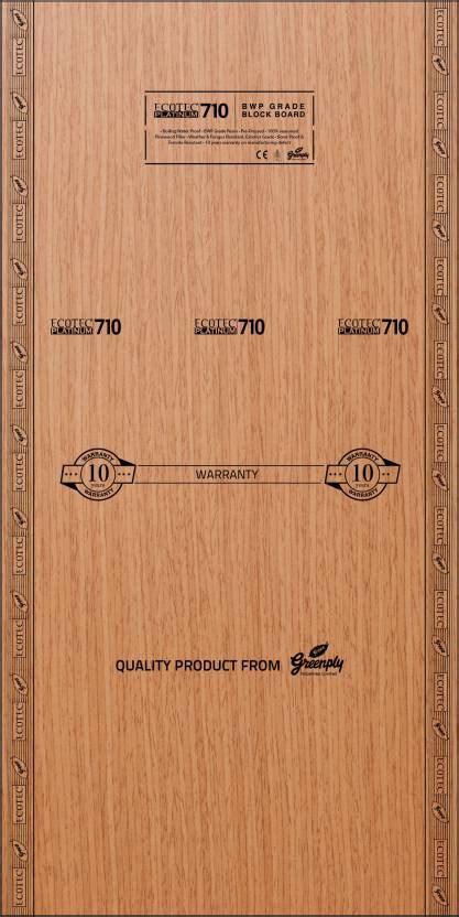 Greenply Ecotec Platinum BWP 19MM 7 x 4 Blockboard Plywood Price in ...