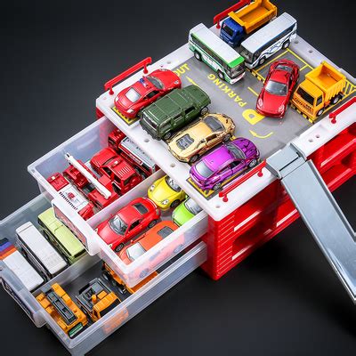玩具汽车儿童停车场合金工程玩具车警车巴士模型迷你跑车小车套装-淘宝网