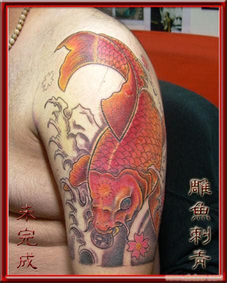 雕鱼刺青纹身_雕鱼纹身作品相关信息_上海专业纹身_上海雕鱼纹发您身边的纹发专家_纹发_上海纹发_一比多